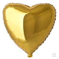 Шар (18''/46 см)  Ф Б/РИС 18" СЕРДЦЕ Металлик Gold